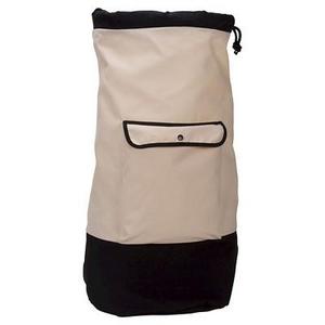 Backpack Duffel Laundry Bag - Canvas - Drawstring - Cream/Black