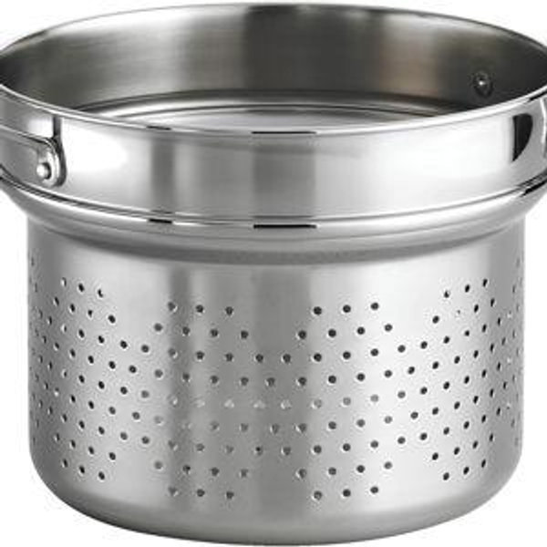 Tramontina Signature Stainless Steel Pasta Strainer Insert for Pot, Basket compatible with 8-Quart Stock Pot