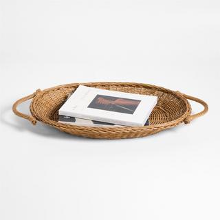 Alford Woven Rattan Decorative Tray