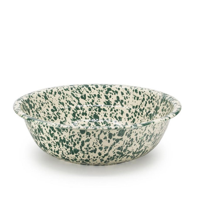 Splatter Small Basin - Green & Cream