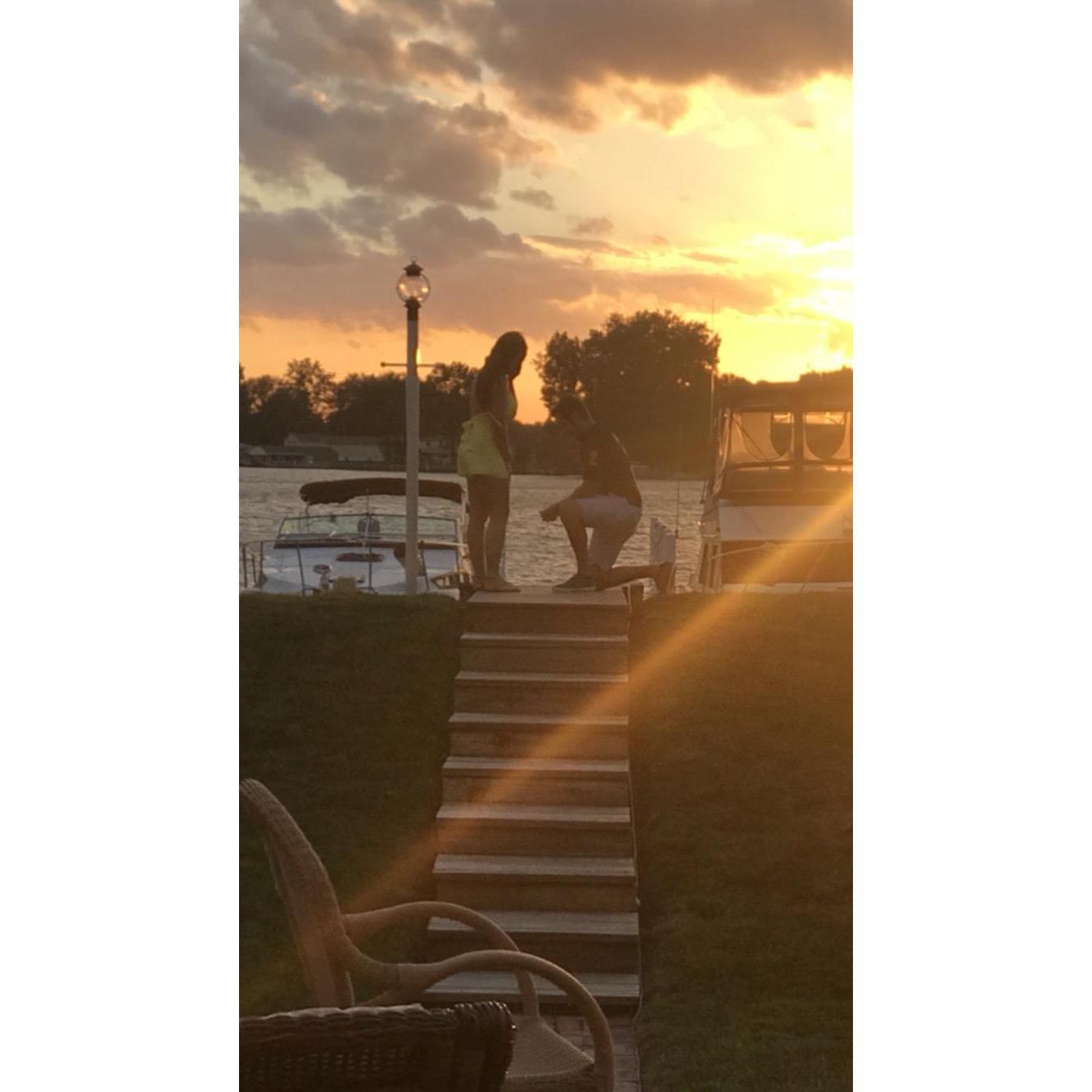 Zach getting down on one knee!