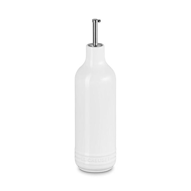 Le Creuset Stoneware Signature Oil Cruet, 20 oz., White