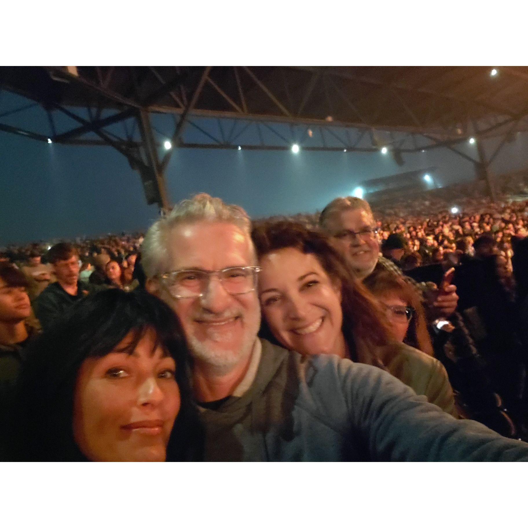 At the KISS concert. Yes, we got Jerry to a KISS concert. It was my birthday so he went with it - 2022