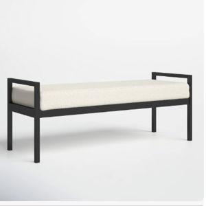 Loxe Teddy Upholstered Bench - Cream Sherpa