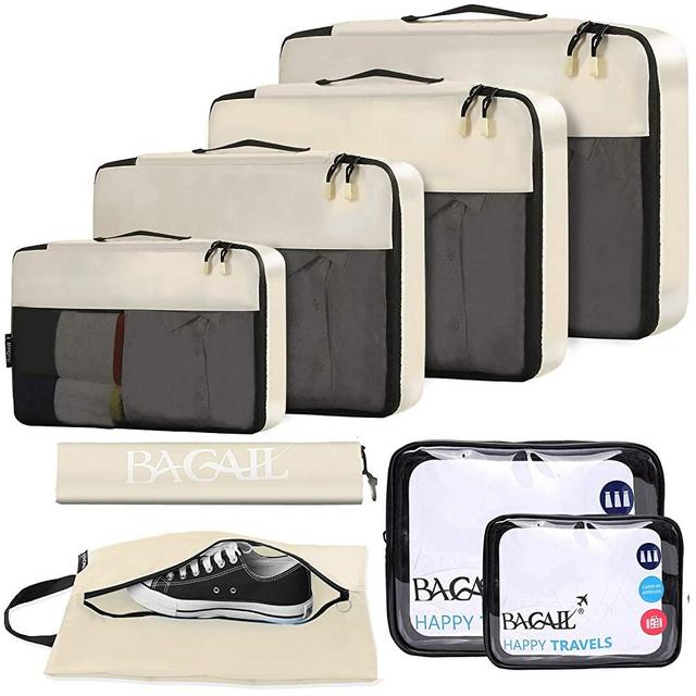 BAGAIL 6 Set / 8 Set Packing Cubes Luggage Packing Organizers for Travel Accessories