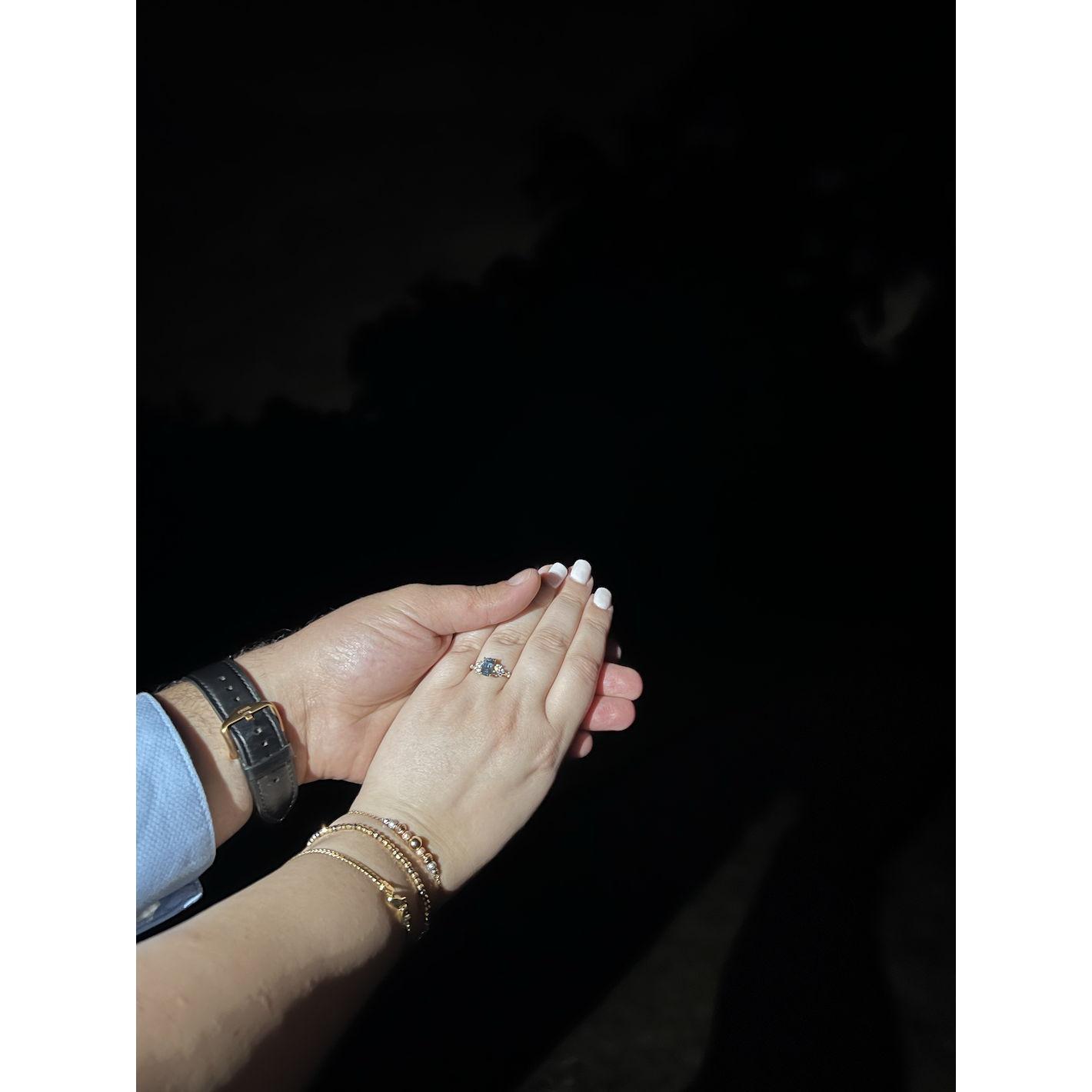 The first picture we took together after the proposal! - 2024