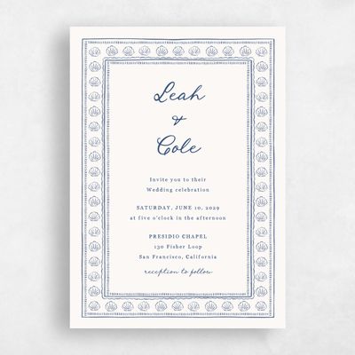 Multi-Colored Wedding Invitation - Martinique Portrait