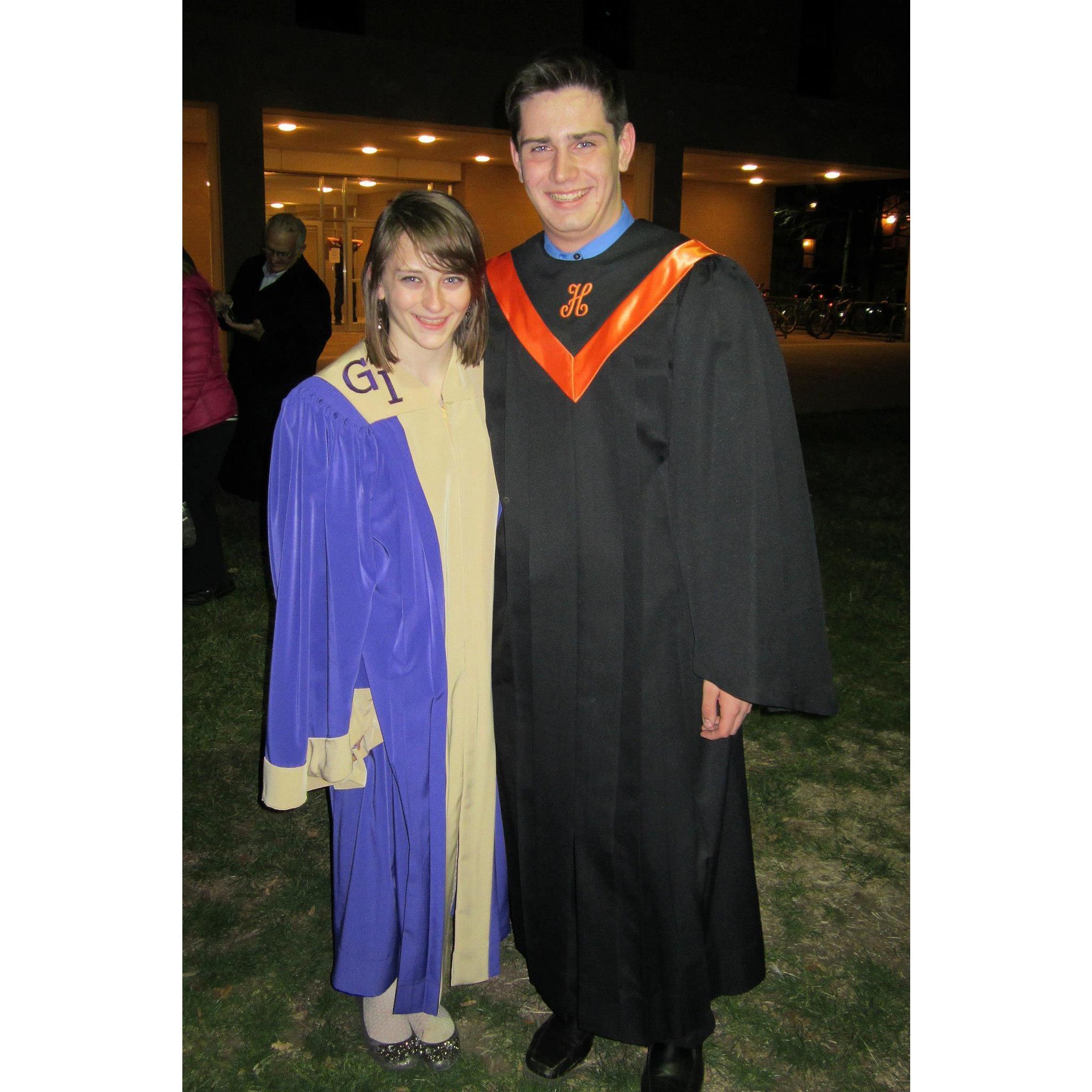 After performing at All-State Choir, November 2012