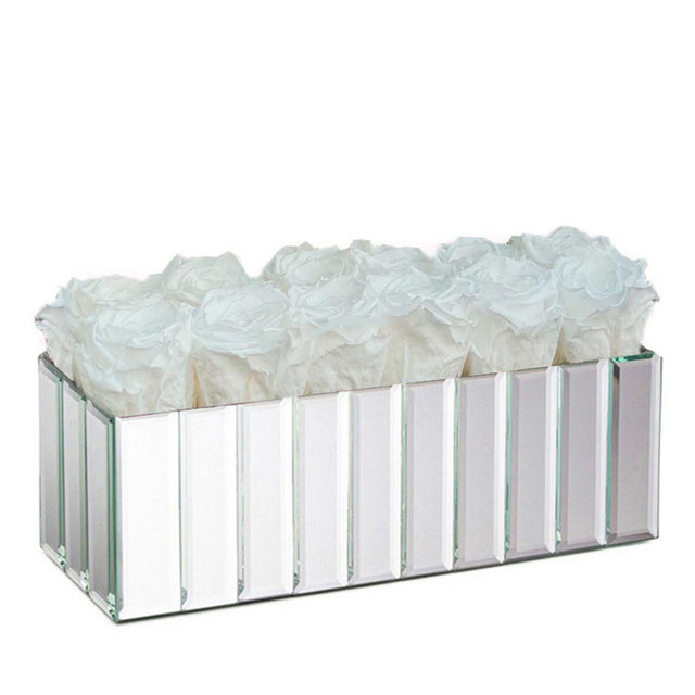 Rose Box NYC 12 Rose Modern Mirrored Centerpiece