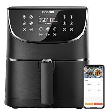 COSORI Smart WiFi Air Fryer 5.8QT(100 Recipes), 1700-Watt Programmable Base for Air Frying, Roasting & Keep Warm 11 Cooking Preset,Preheat&Shake Remind,Digital Touchscreen,Work with Alexa