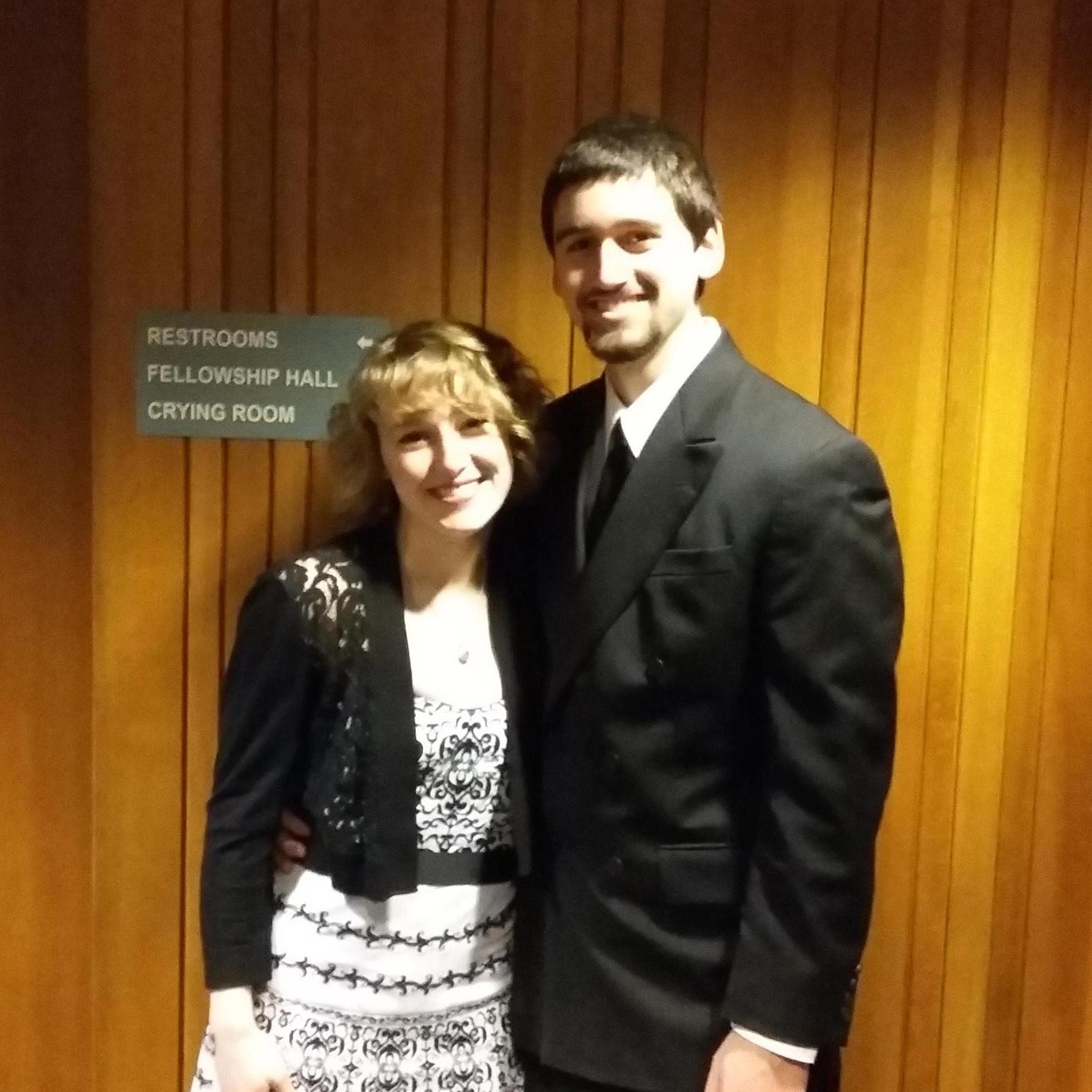 1 Year Anniversary! Also taken before John went to the crying room.