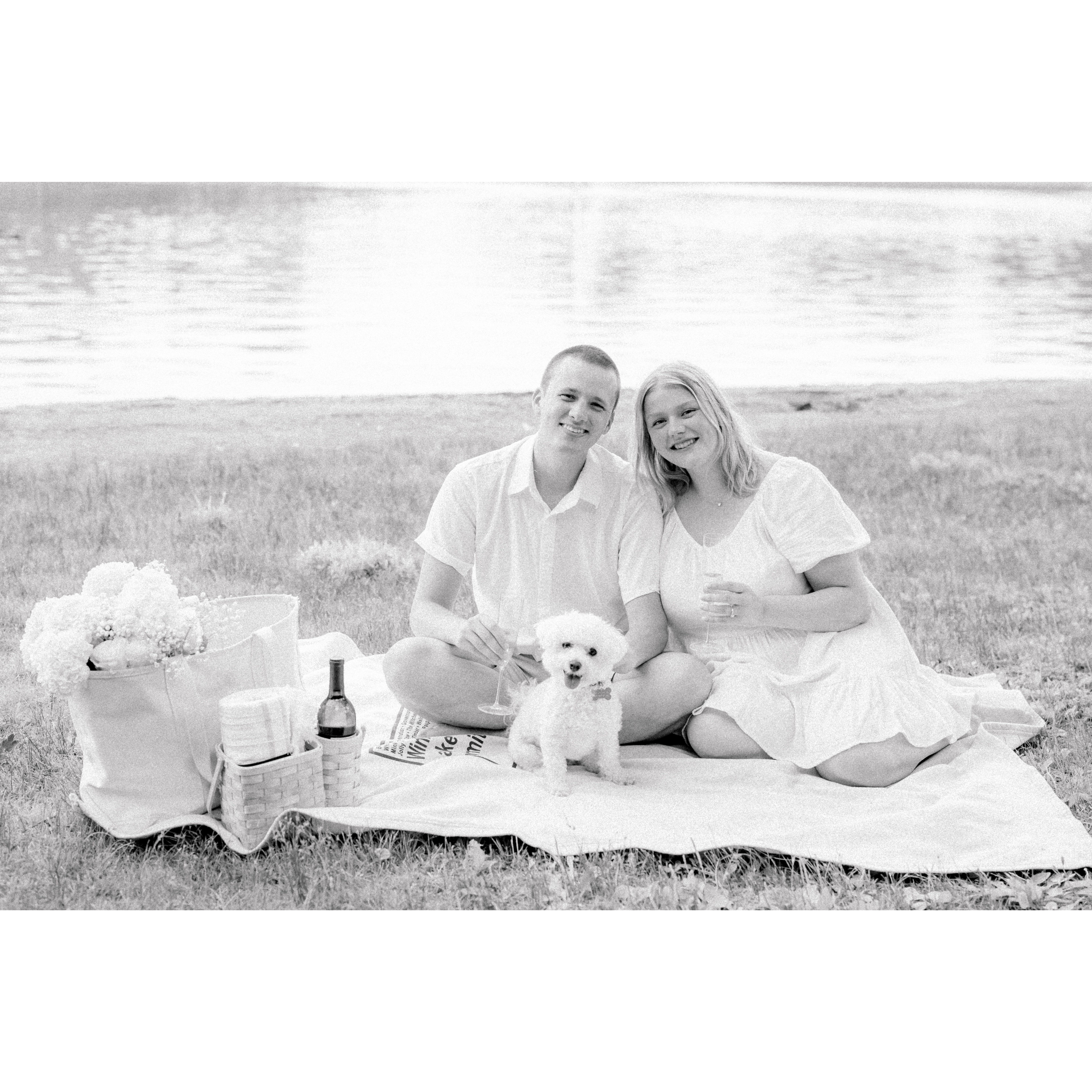 Our wedding photographer beautifully photographed an engagement photoshoot.