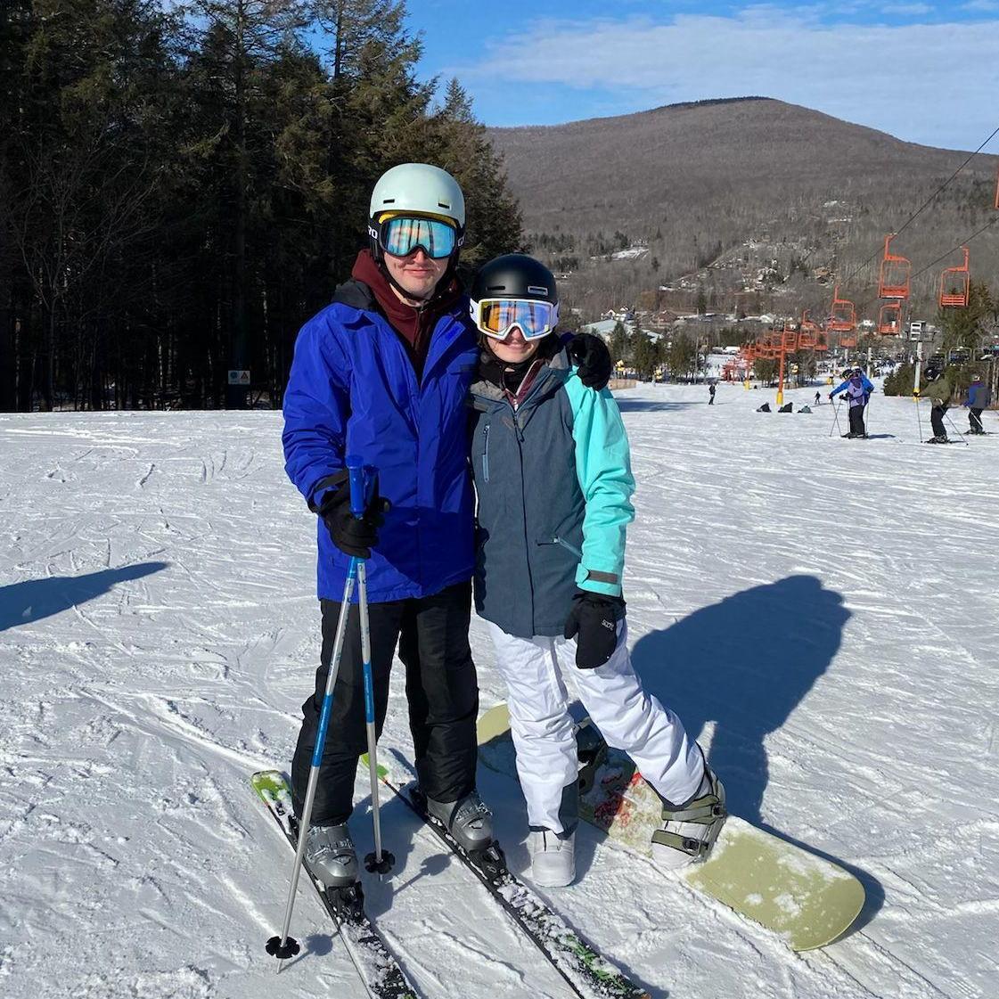 Doug's first time skiing!