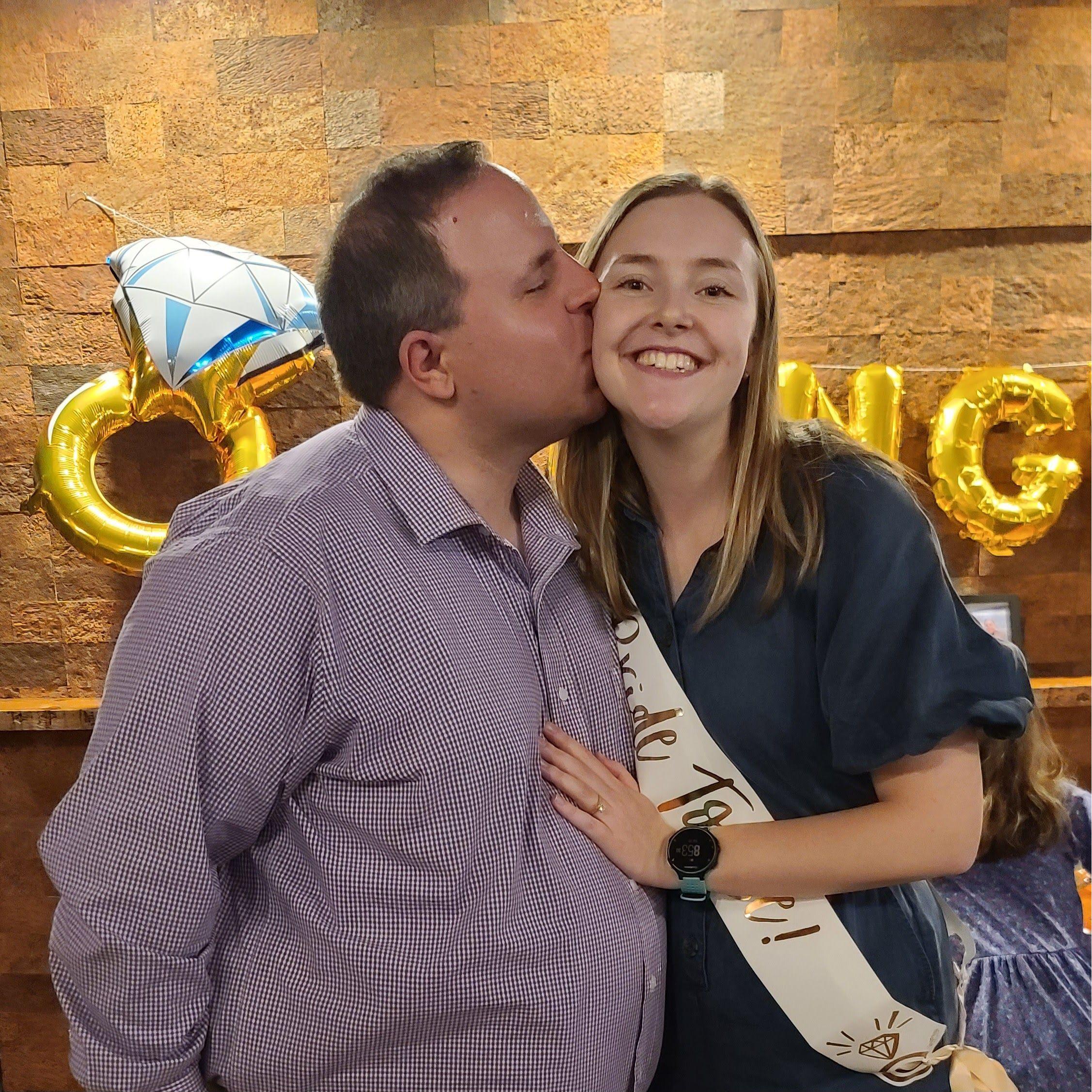 Tyler planned a surprise engagement party for the night of the proposal, where family and friends celebrated at Urban Wren in Greenville, SC.