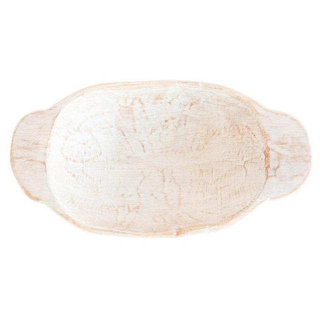 Mcgee & Co Distressed White Bread Bowl