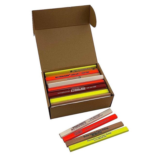 Graphite Pen & Pencil Company Misprint Carpenter Pencils | Distressed Bulk Pencils | Construction Pencils | (72) Pieces
