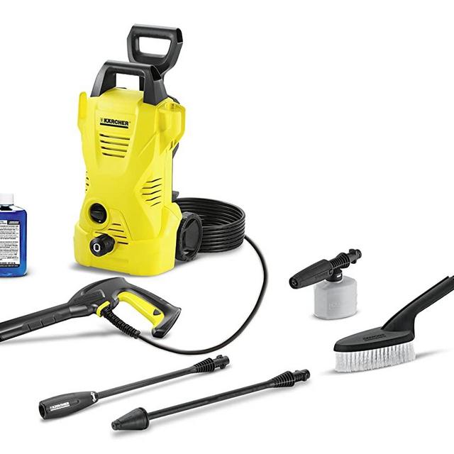 Karcher 1.602-315.0 K2 Car Care Kit 1600 PSI Electric Power Pressure Washer, 1.25 GPM, Yellow