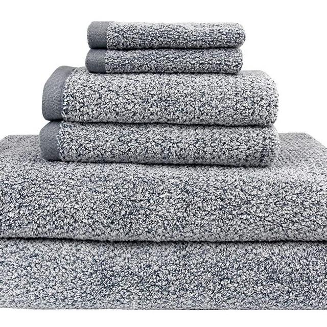 Everplush Diamond Jacquard Bath Sheet 6 Piece Value Pack in Dusk