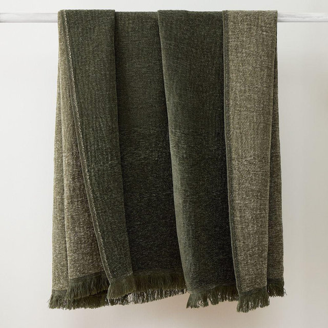 Reversible Chenille Throw, 50x60, Tarragon