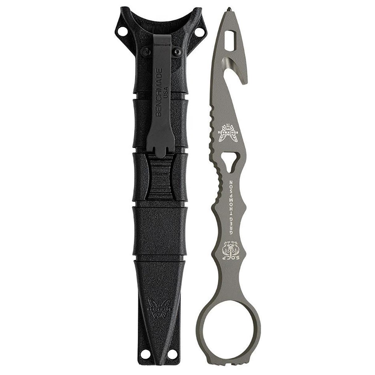 Benchmade - SOCP 179 Rescue Tool with Black Sheath, Hook, Oxygen Wrench, and Carbide Glass Breaker (179GRY)