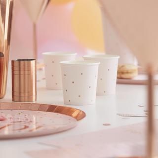 10-Pack Rose Gold Foiled Shot Cups, Set of 5