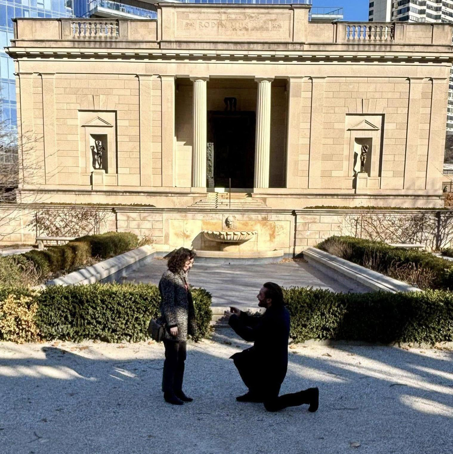 The proposal at the Rodin Museum in Philly