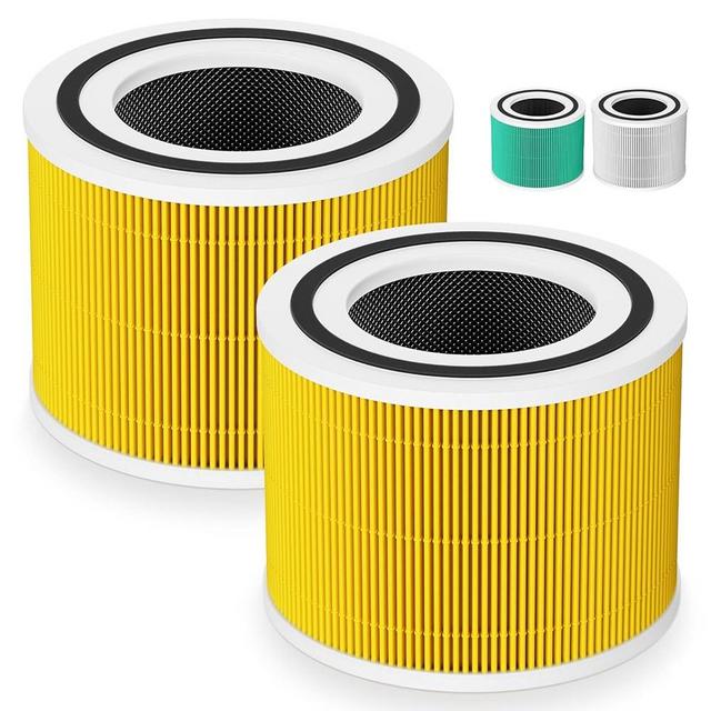 Core 300 Pet Care Replacement Filter for LEVOIT Core 300/ Core 300S/ Core 300-P/Core 300S-P/Core P350 Air Purifi-ers, 3-IN-1 H13 True HEPA Filter, Compared to Part# Core 300-RF, Yellow (2 Pack)