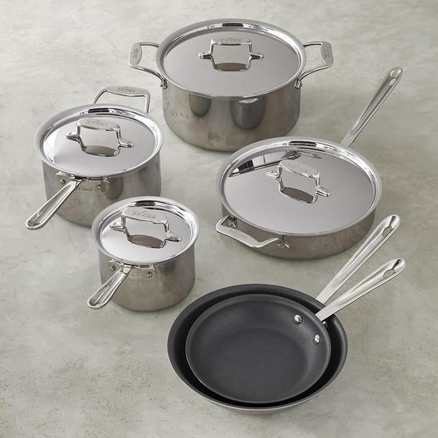 All-Clad d5 Stainless-Steel Nonstick 10-Piece Cookware Set