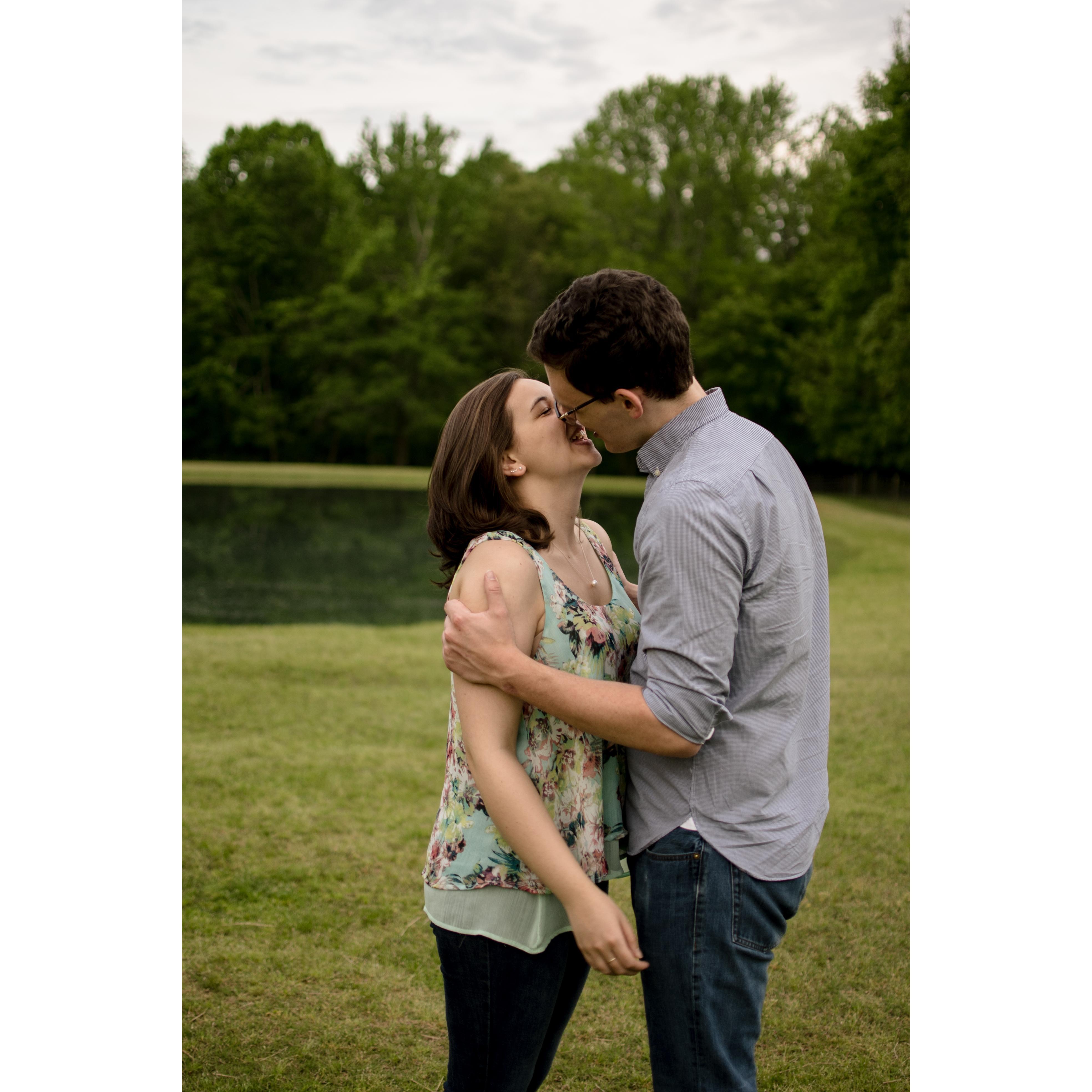 Recreating our first kiss... ;)