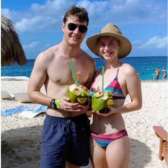 First cruise together! We celebrated cat's 21st on the ship. This was the Fleck family Cruise, Christmas of 2017.