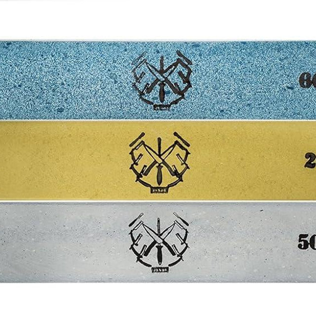 Chosera 600, 2K, 5K Edge Pro Stone Set, 1"x6" x 5mm with Aluminum Mounting