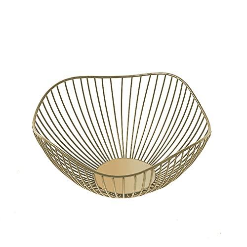 Metal Wire Fruit Basket, Fruit Basket Bowl, Fruit Dish Bowl Basket Container Bowl, Round Storage Baskets for Bread,Fruit,Snacks,Candy,Households Items, Kitchen Organizer Basket