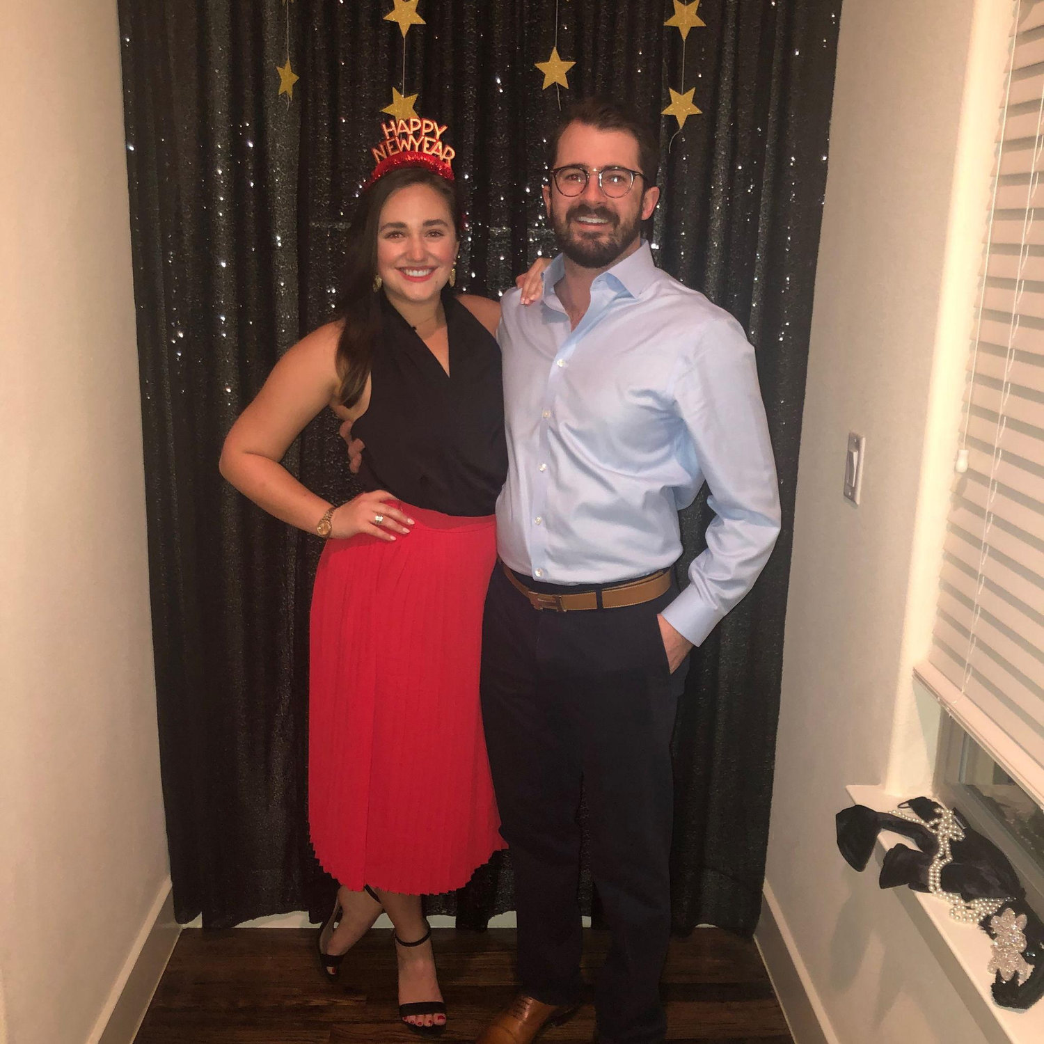 Our first NYE as a couple - a few too many nervous Jell-O shots were consumed.