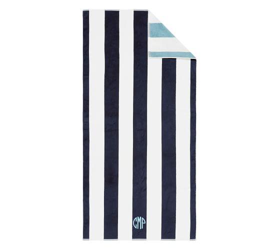 Reversible Awning Stripe Beach & Pool Towels