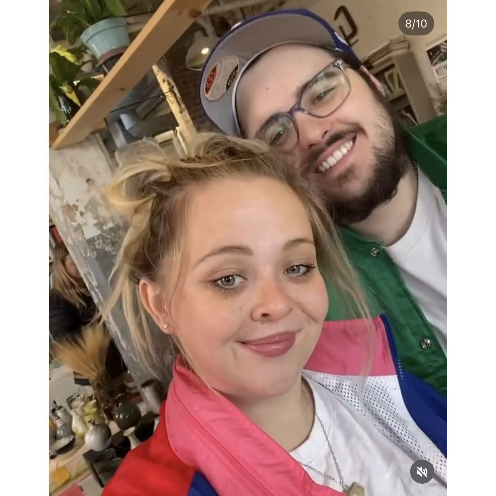 Alison and Gerard at her annual Christmas pottery sale