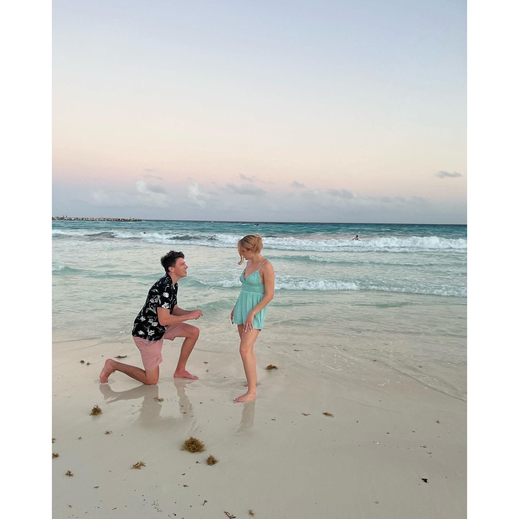 The moment Spencer proposed! The happiest day!