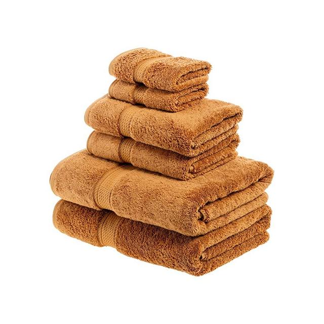 Superior 900 GSM Luxury Bathroom 6-Piece Towel Set, Made of 100% Premium Long-Staple Combed Cotton, 2 Hotel & Spa Quality Washcloths, 2 Hand Towels, and 2 Bath Towels - Rust