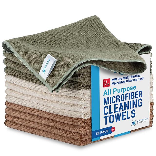 16" x 16" MW Pro Multi Surface Microfiber Towels (Blue, Green, Red, Yellow)