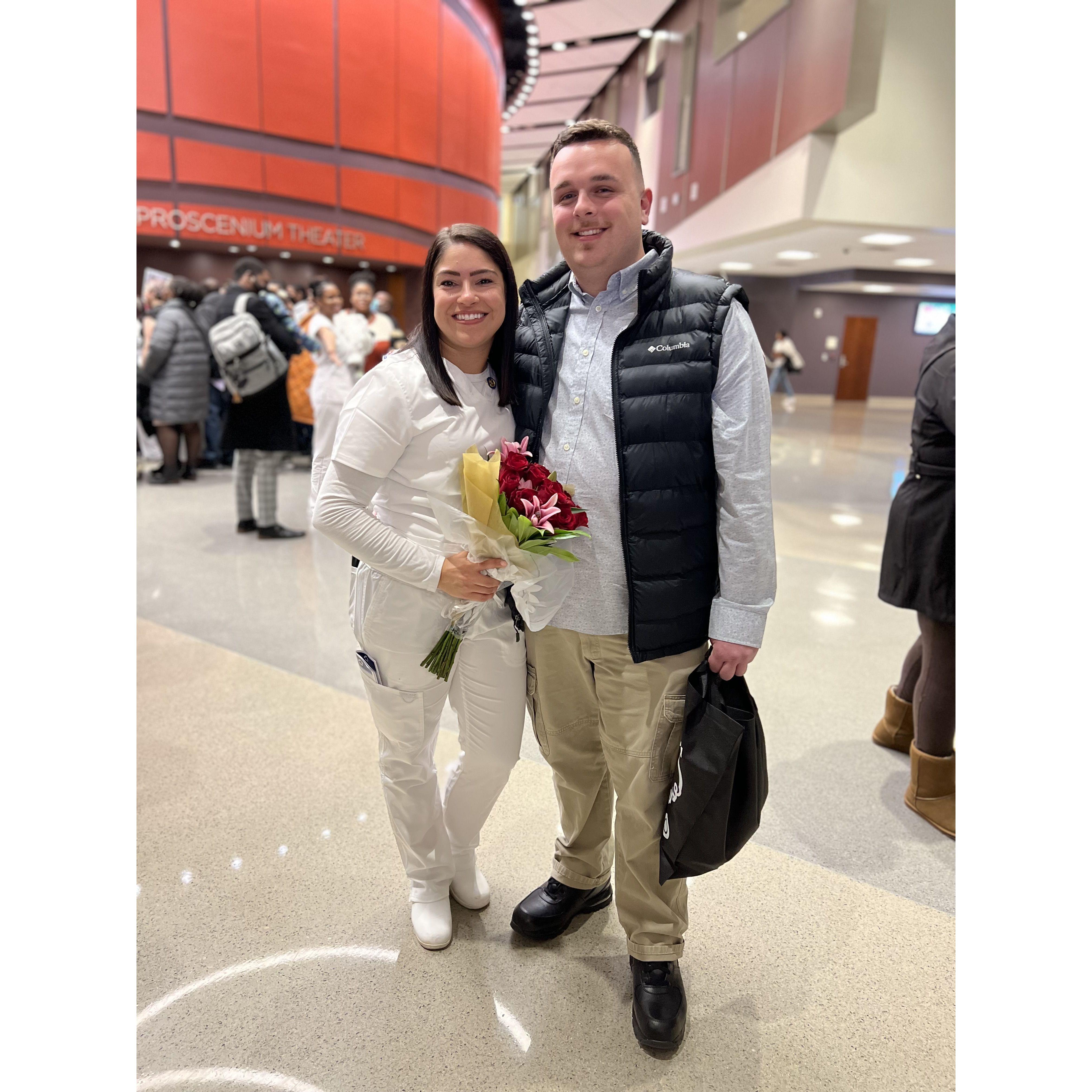 Jordan's nursing school graduation