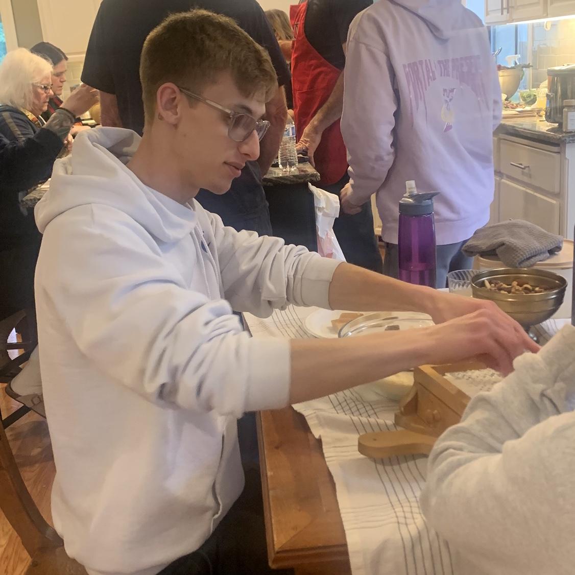Ravioli making weekend and meeting the family! I guess we didn’t scare him off because he proposed that weekend with them all there!