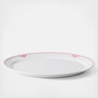 Coral Lace Oval Dish