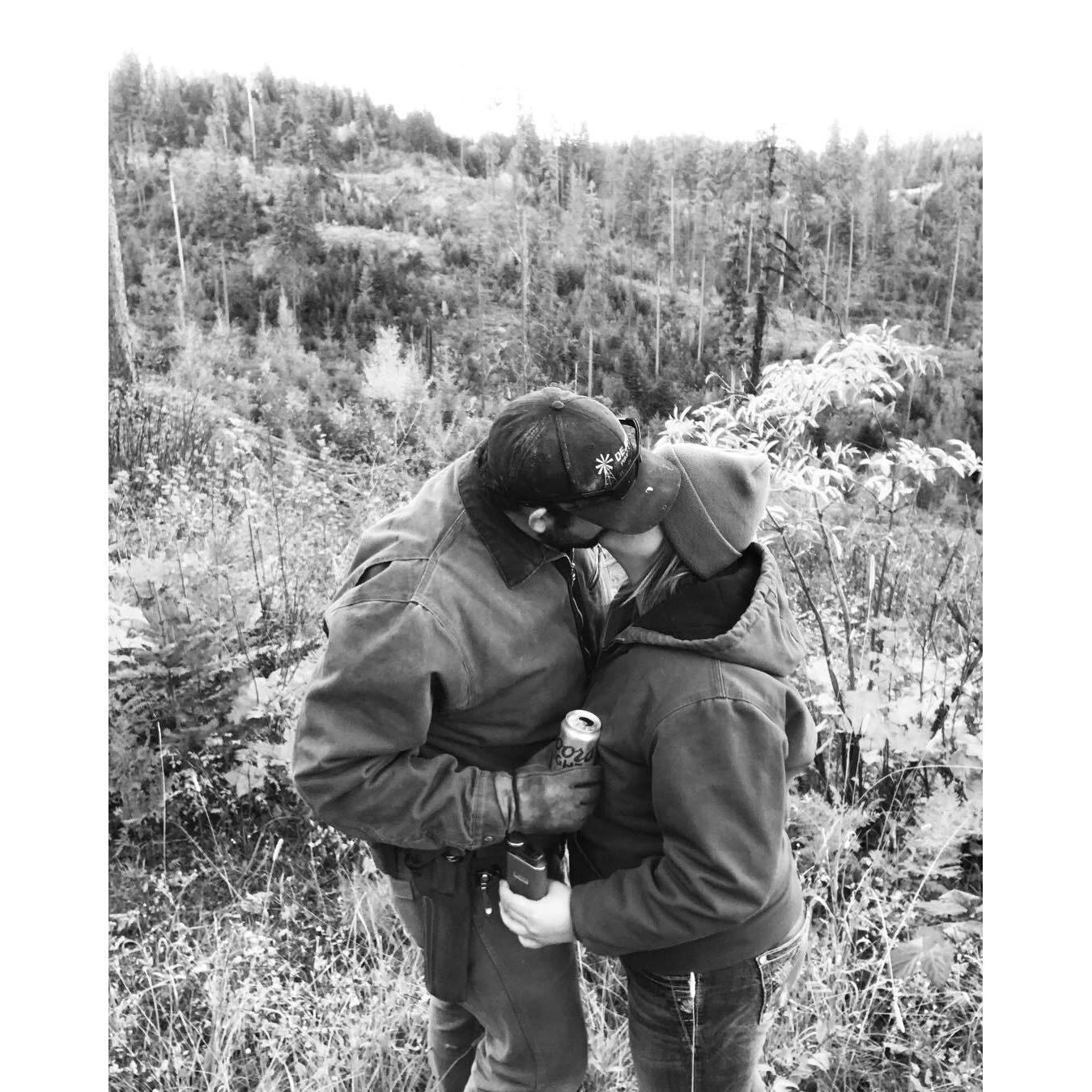 At our favorite look out spot. How can't you be romantic here!