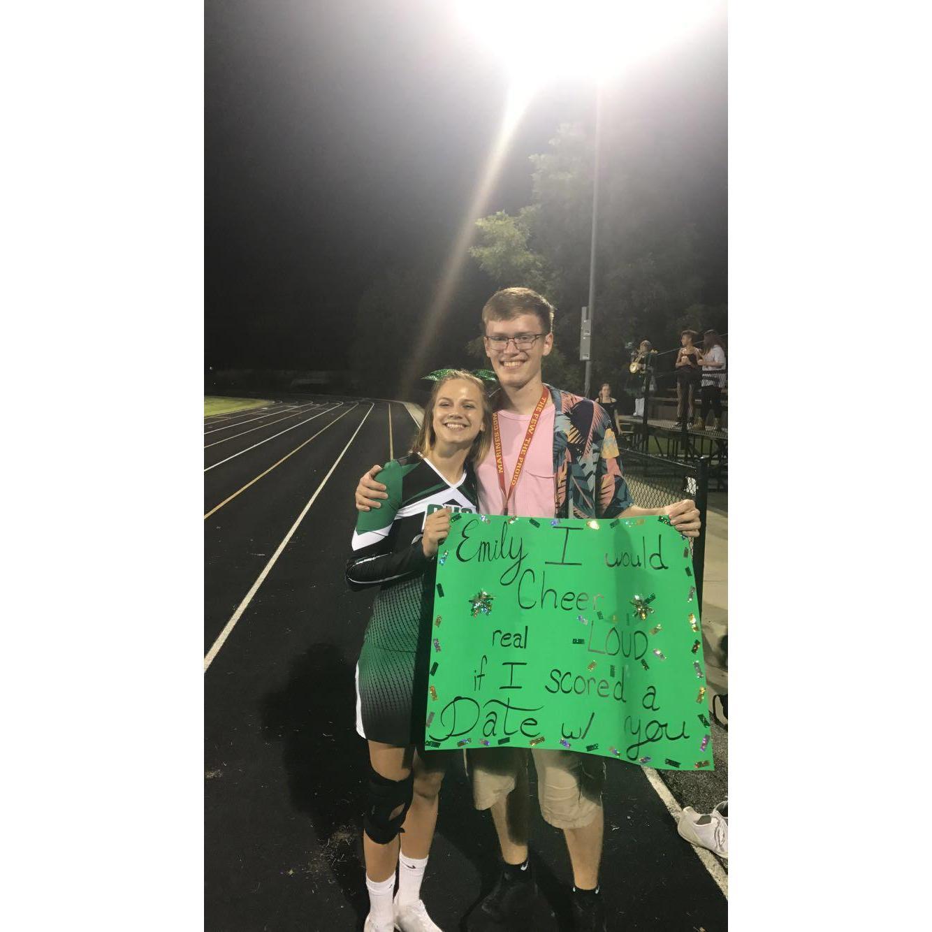 "When Calvin asked me out on our first date"