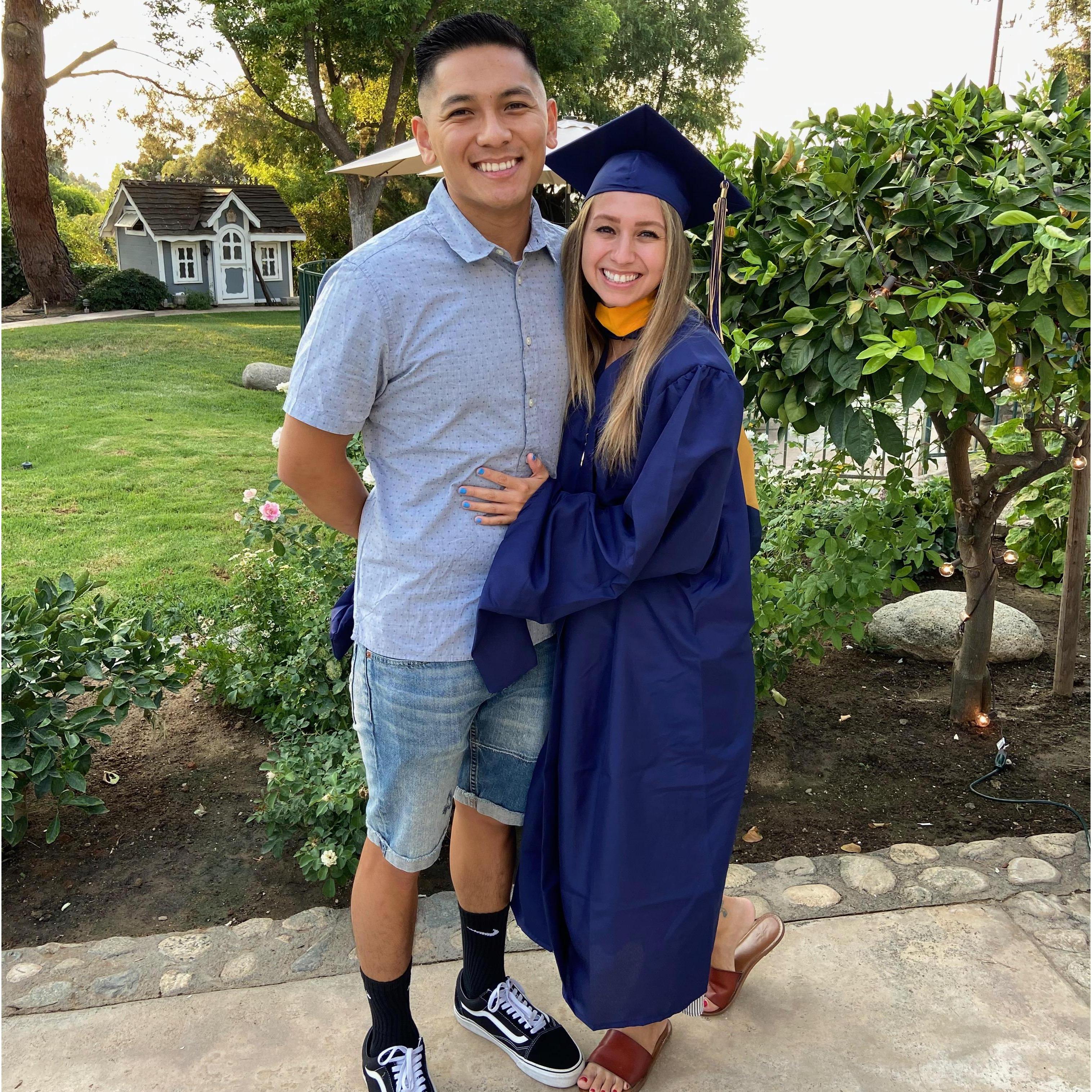 Erika's Master's degree graduation 2020