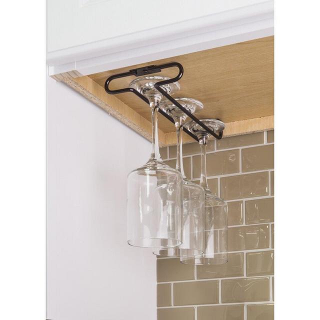 Under Cabinet Hanging Wine Glass Rack