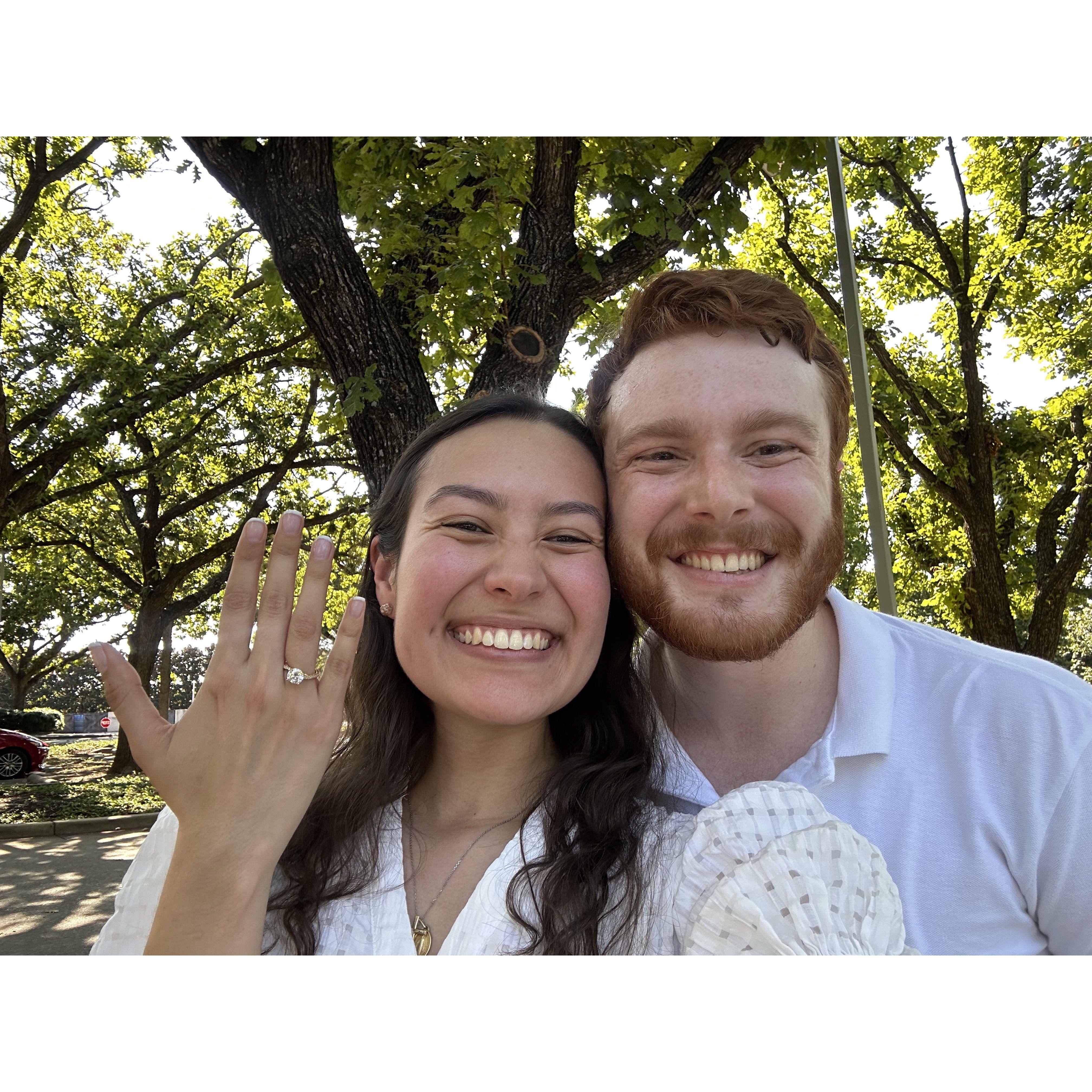 The day we got engaged!