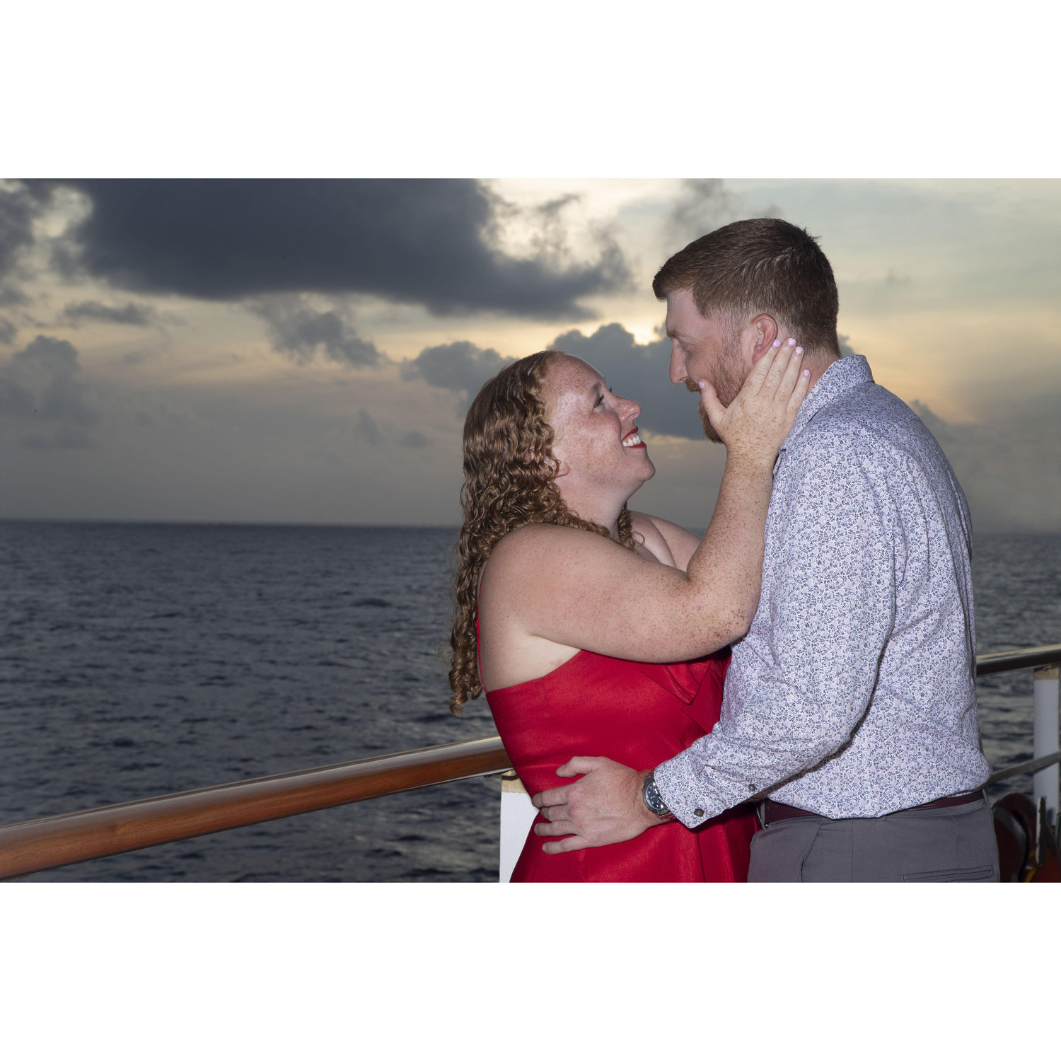 We got these photos taken the day after our engagement on the cruise!