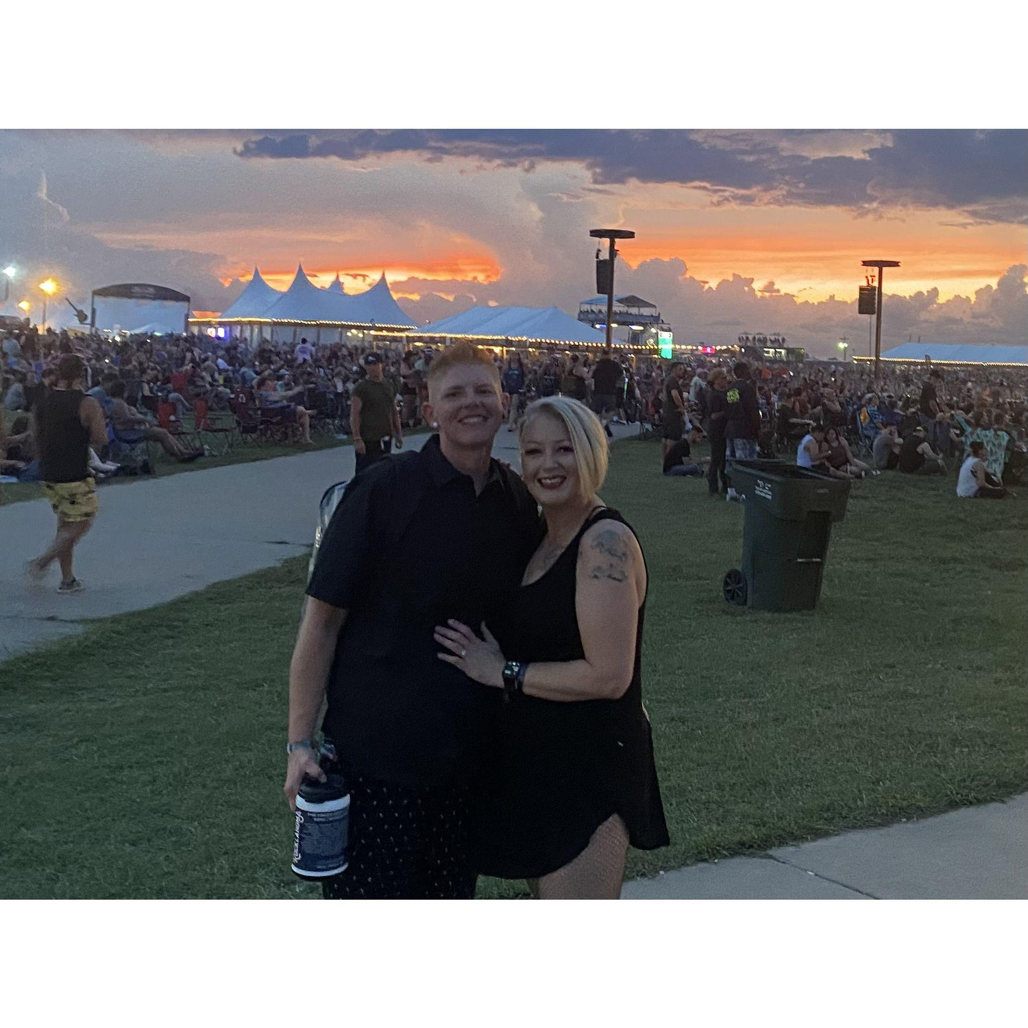 Beautiful sunset at Roklahoma 2022. We had a blast and rocked out.