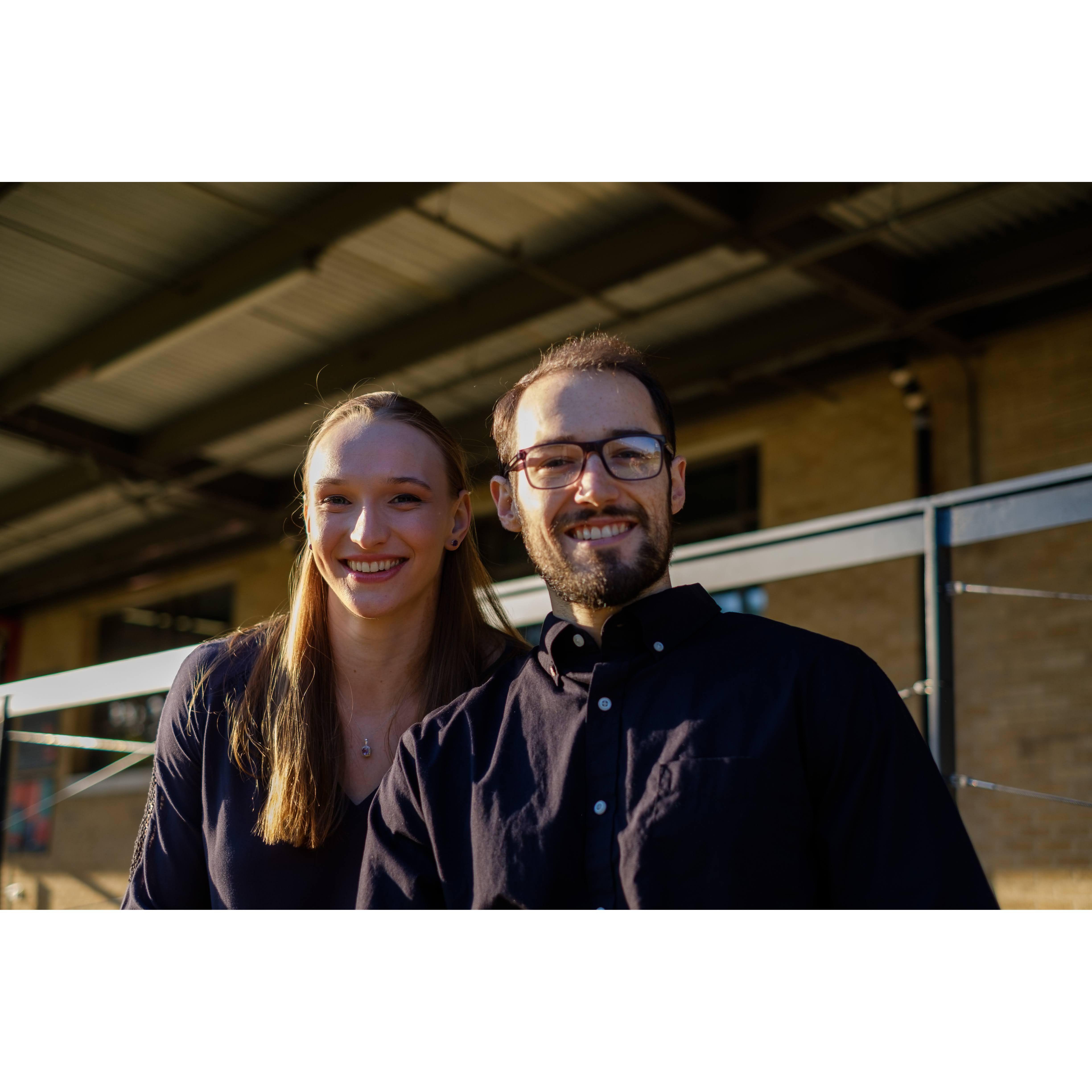 Greg's parents took our engagement pictures at the Crosstown Concourse!