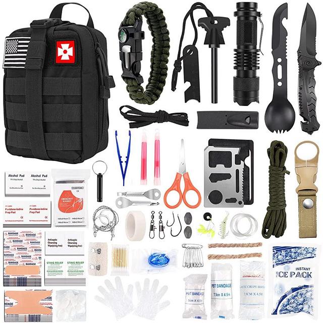 for Man Dad Husband, 210 PCS Survival First Aid kit, Professional Survival Gear Camping Essentials Emergency Medical Goods for Camping Boat Home Car Disaster Adventure
